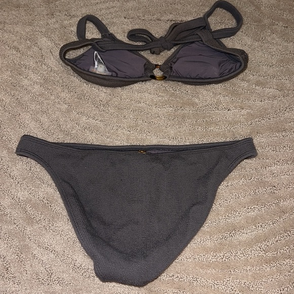 Grey PilyQ Swim Set with Tortoise Ring - Picture 3 of 3